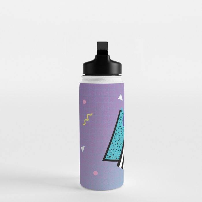 Memphis pattern 58 - 80s / 90s Retro Water Bottle Gallery Image 3