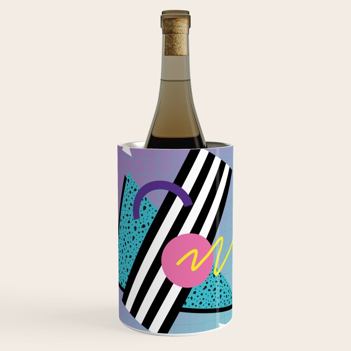Memphis pattern 58 - 80s / 90s Retro Wine Chiller Gallery Image 1