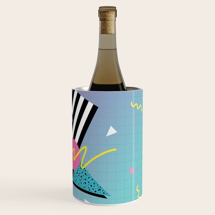 Memphis pattern 58 - 80s / 90s Retro Wine Chiller Gallery Image 3