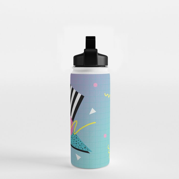 Memphis pattern 58 - 80s / 90s Retro Water Bottle Gallery Image 2