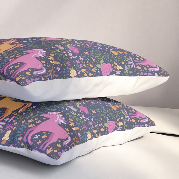 Unicorns Dancing in an Enchanted Garden Pillow Sham Gallery Image 3