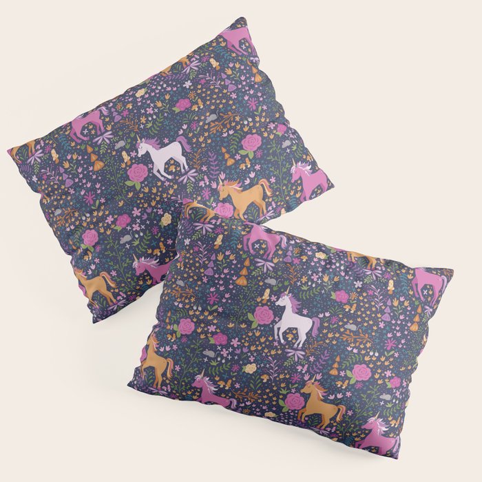 Unicorns Dancing in an Enchanted Garden Pillow Sham Gallery Image 1