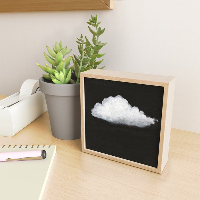 White Cloud on Black Sky Mini Art Print Gallery Image 2