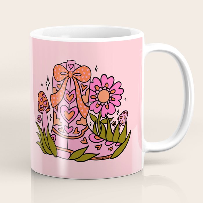 Bow Cowgirl Boot Coffee Mug Gallery Image 1