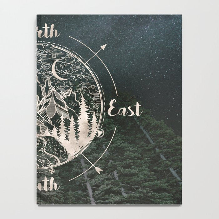 Mountains Compass Milky Way Woods Gold Notebook Gallery Image 4