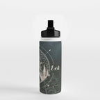 Mountains Compass Milky Way Woods Gold Water Bottle Gallery Image 2