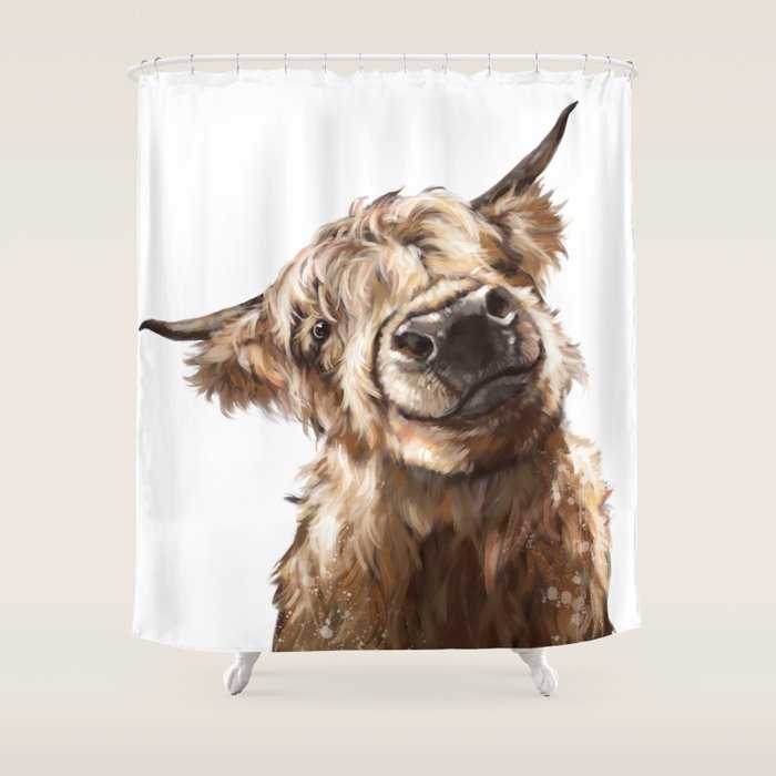 Highland Cow Shower Curtain Gallery Image 1