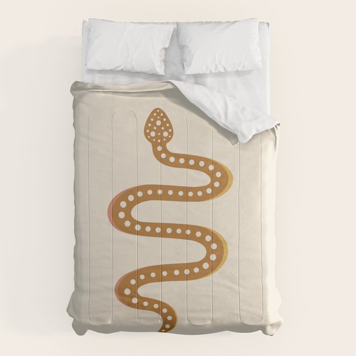 Minimal Snake - Desert Orange II Comforter Gallery Image 1