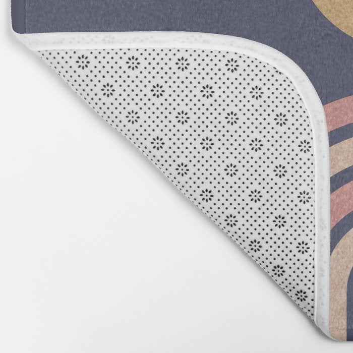 Mid century modern - indigo Bath Mat Gallery Image 2