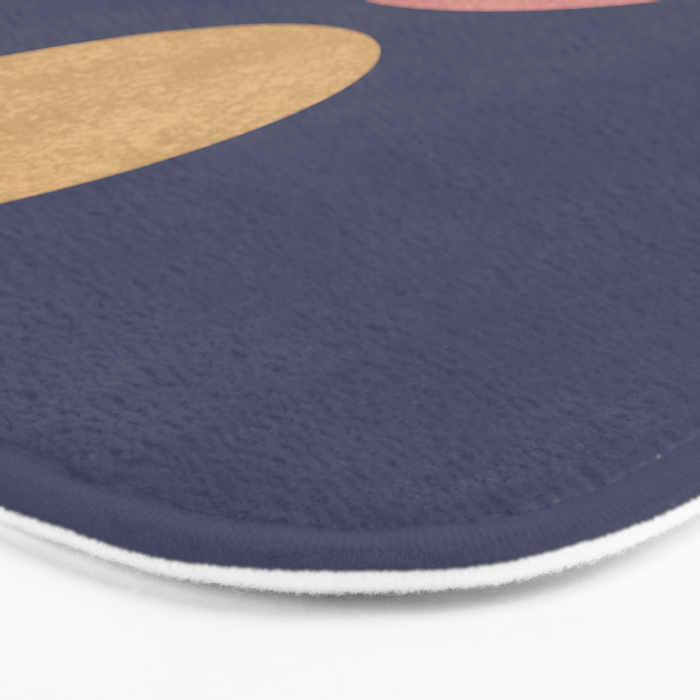 Mid century modern - indigo Bath Mat Gallery Image 3