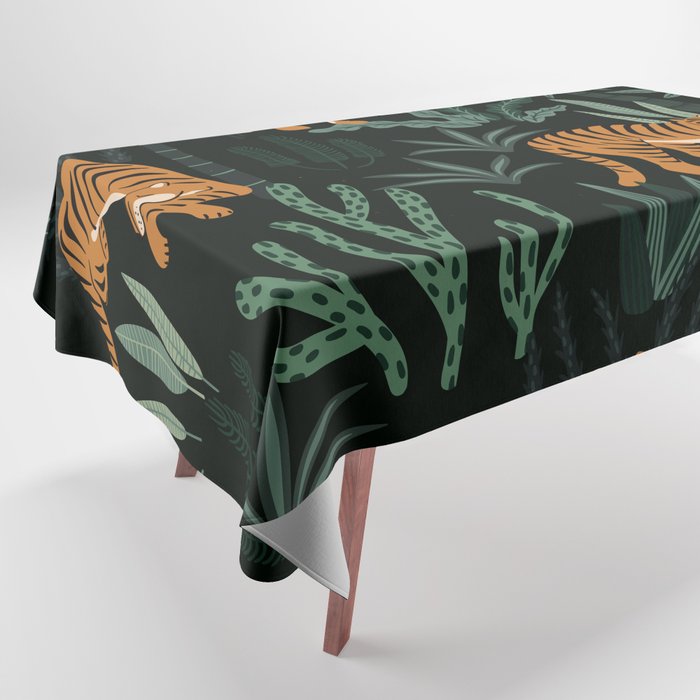Evening Prowl, Tiger Prints Tablecloth Gallery Image 1
