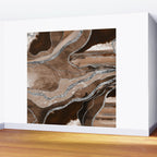 Brown Marble Agate Silver Glitter Glam #1 (Faux Glitter) #decor #art #society6 Wall Mural Gallery Image 2