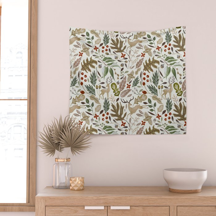 Christmas in the wild nature Wall Tapestry Gallery Image 2