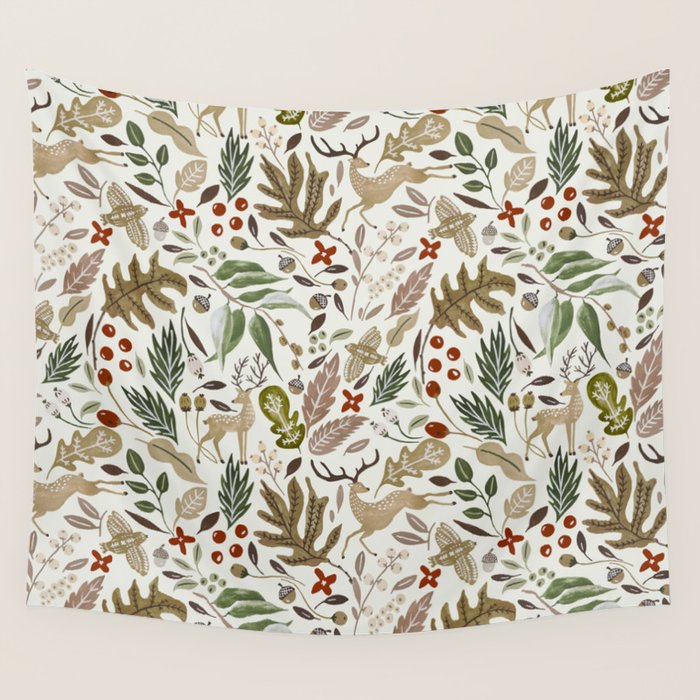 Christmas in the wild nature Wall Tapestry Gallery Image 4