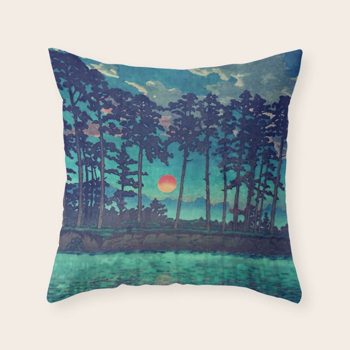 Hues of Dusk at Kanako - Nature Landscape Throw Pillow Gallery Image 1
