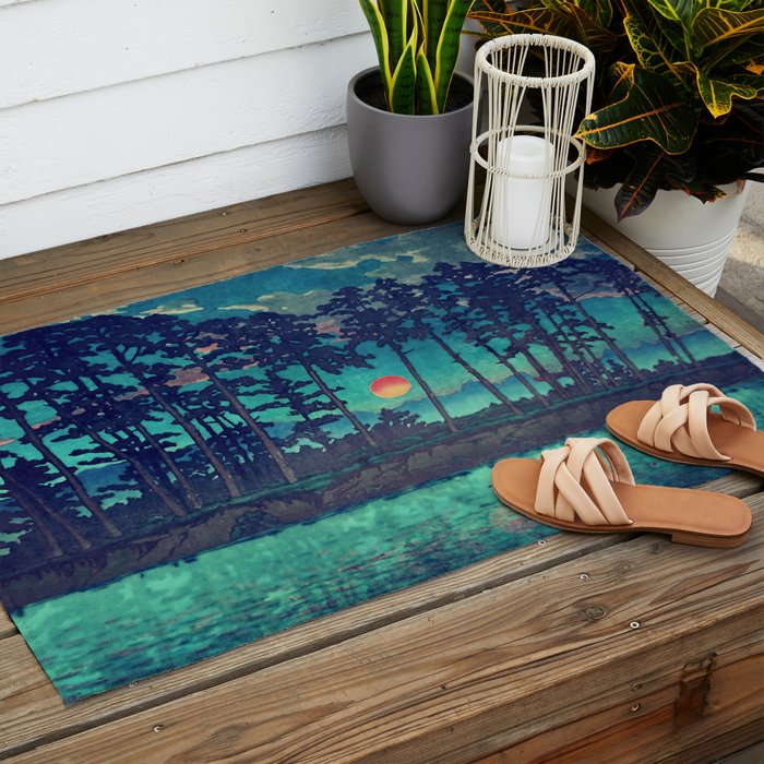 Hues of Dusk at Kanako - Nature Landscape Outdoor Rug Gallery Image 2
