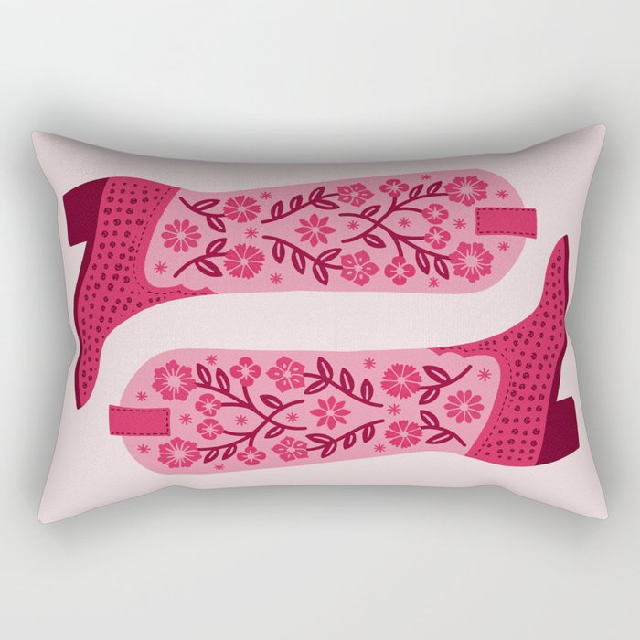 Cowgirl Boots - Hot Pink Rectangular Pillow Gallery Image 2