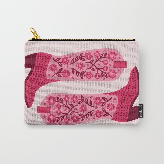Cowgirl Boots - Hot Pink Carry All Pouch Gallery Image 1