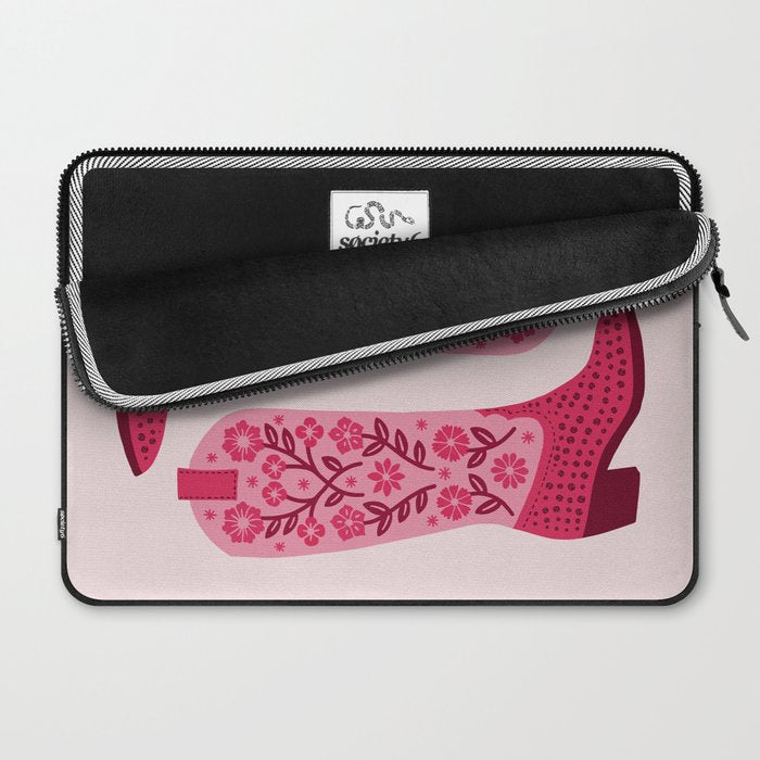Cowgirl Boots - Hot Pink Laptop Sleeve Gallery Image 2