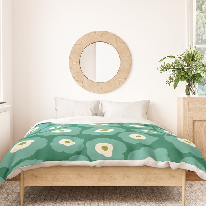 Green Flower Duvet Cover Gallery Image 3