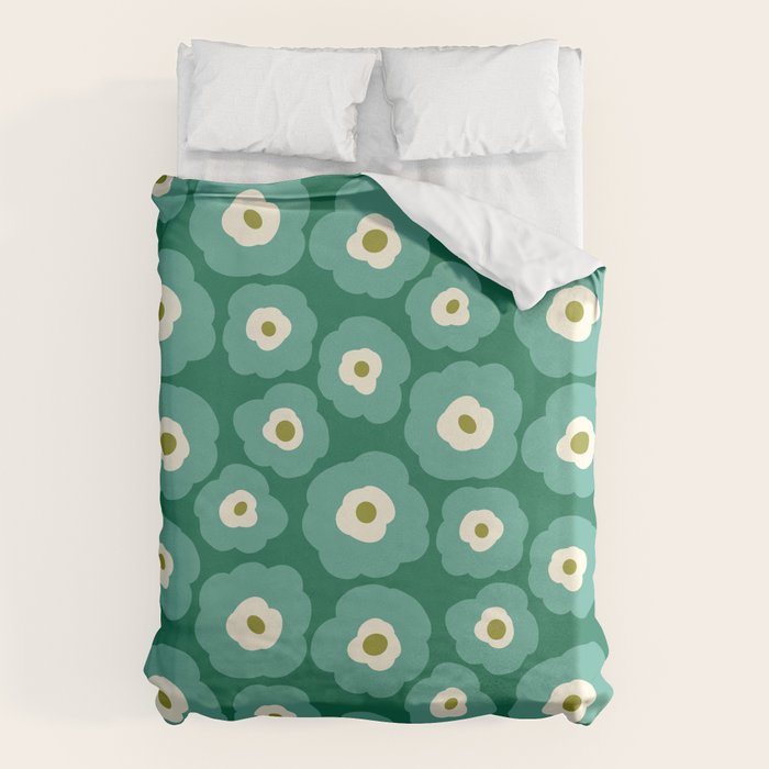 Green Flower Duvet Cover Gallery Image 6