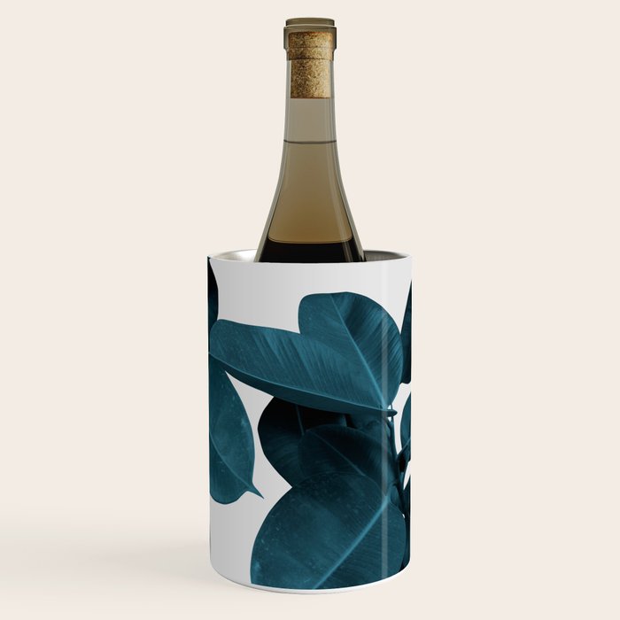 Indigo Blue Plant Leaves Wine Chiller Gallery Image 1