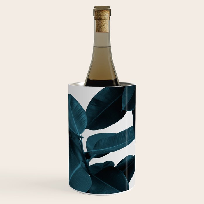 Indigo Blue Plant Leaves Wine Chiller Gallery Image 3