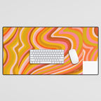 Sunshine Melt - Retro Ochre Desk Mat Gallery Image 1
