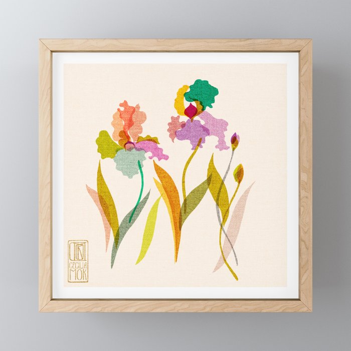 Irises Mini Art Print Gallery Image 1