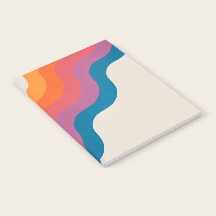 Vintage California Sun: Slanted Stripes Notebook Gallery Image 1