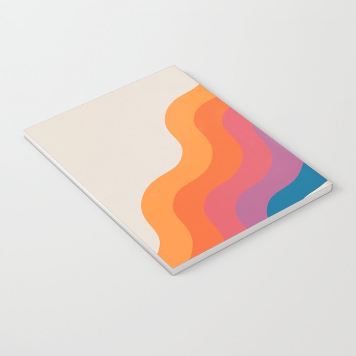 Vintage California Sun: Slanted Stripes Notebook Gallery Image 3