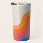 Vintage California Sun: Slanted Stripes Travel Mug Gallery Image 3