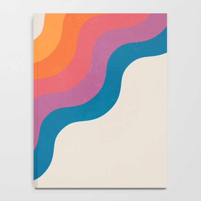 Vintage California Sun: Slanted Stripes Notebook Gallery Image 4