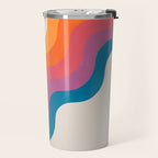 Vintage California Sun: Slanted Stripes Travel Mug Gallery Image 2