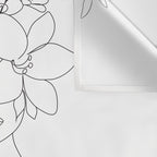 Minimal Line Art Woman with Flowers VI Wall Tapestry Gallery Image 3
