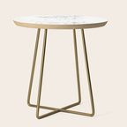 Minimal Line Art Woman with Flowers VI Side Table Gallery Image 1