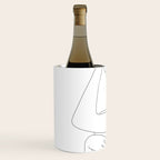 Minimal Line Art Woman with Flowers VI Wine Chiller Gallery Image 2