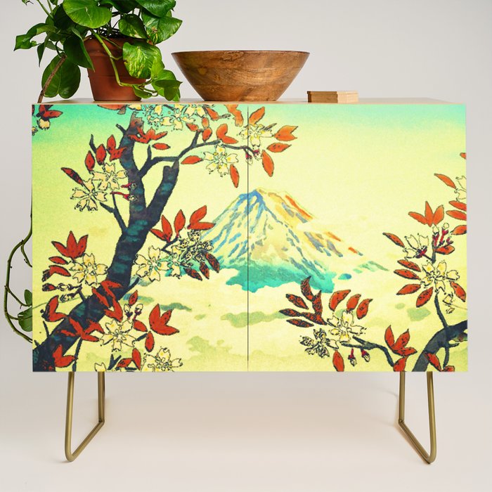 At Suidi - Autumn Mountain & Tree Ukiyoe Nature Landscape Credenza Gallery Image 1
