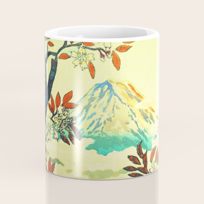 At Suidi - Autumn Mountain & Tree Ukiyoe Nature Landscape Coffee Mug Gallery Image 4