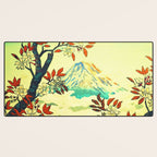 At Suidi - Autumn Mountain & Tree Ukiyoe Nature Landscape Desk Mat Gallery Image 3