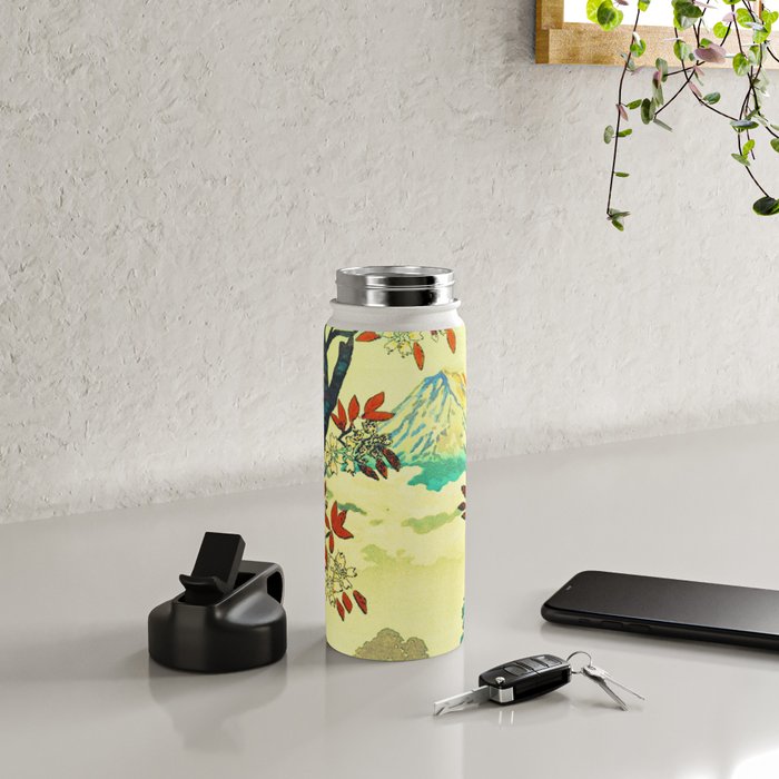 At Suidi - Autumn Mountain & Tree Ukiyoe Nature Landscape Water Bottle Gallery Image 4