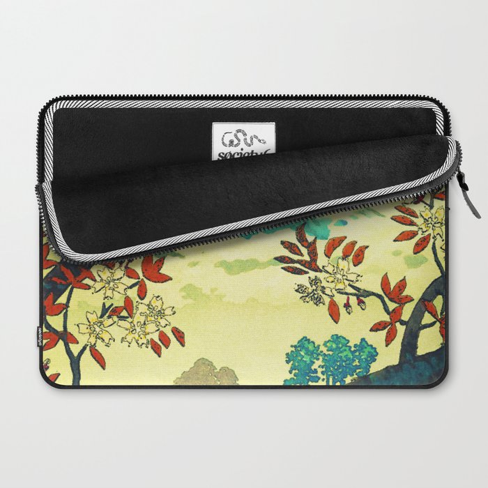 At Suidi - Autumn Mountain & Tree Ukiyoe Nature Landscape Laptop Sleeve Gallery Image 2