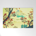 At Suidi - Autumn Mountain & Tree Ukiyoe Nature Landscape Welcome Mat Gallery Image 1