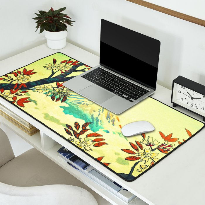 At Suidi - Autumn Mountain & Tree Ukiyoe Nature Landscape Desk Mat Gallery Image 2