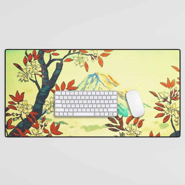 At Suidi - Autumn Mountain & Tree Ukiyoe Nature Landscape Desk Mat Gallery Image 1