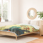 At Suidi - Autumn Mountain & Tree Ukiyoe Nature Landscape Duvet Cover Gallery Image 2