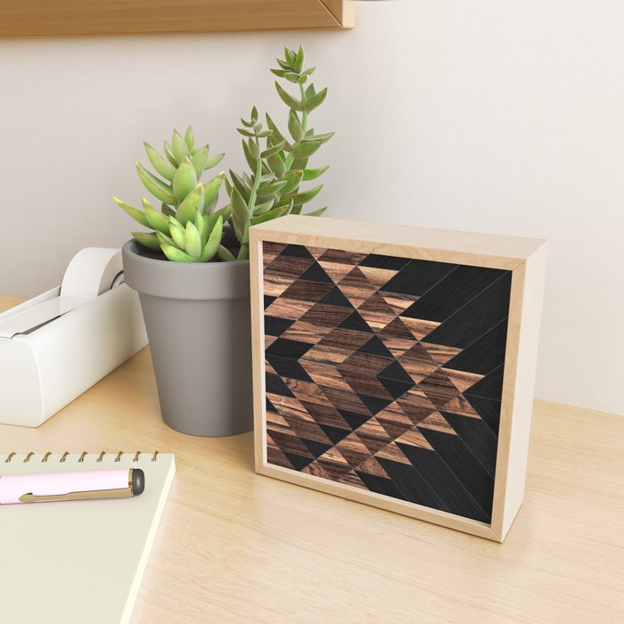 Urban Tribal Pattern No.11 - Aztec - Wood Mini Art Print Gallery Image 2