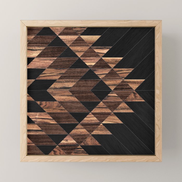 Urban Tribal Pattern No.11 - Aztec - Wood Mini Art Print Gallery Image 1