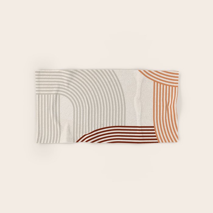 Mid Century Line Art I Bath Towel Gallery Image 1
