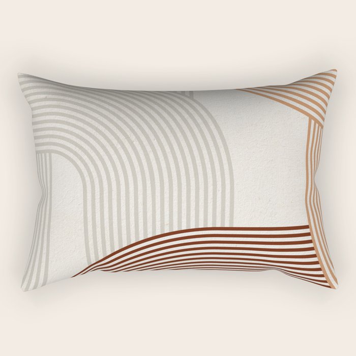 Mid Century Line Art I Rectangular Pillow Gallery Image 1